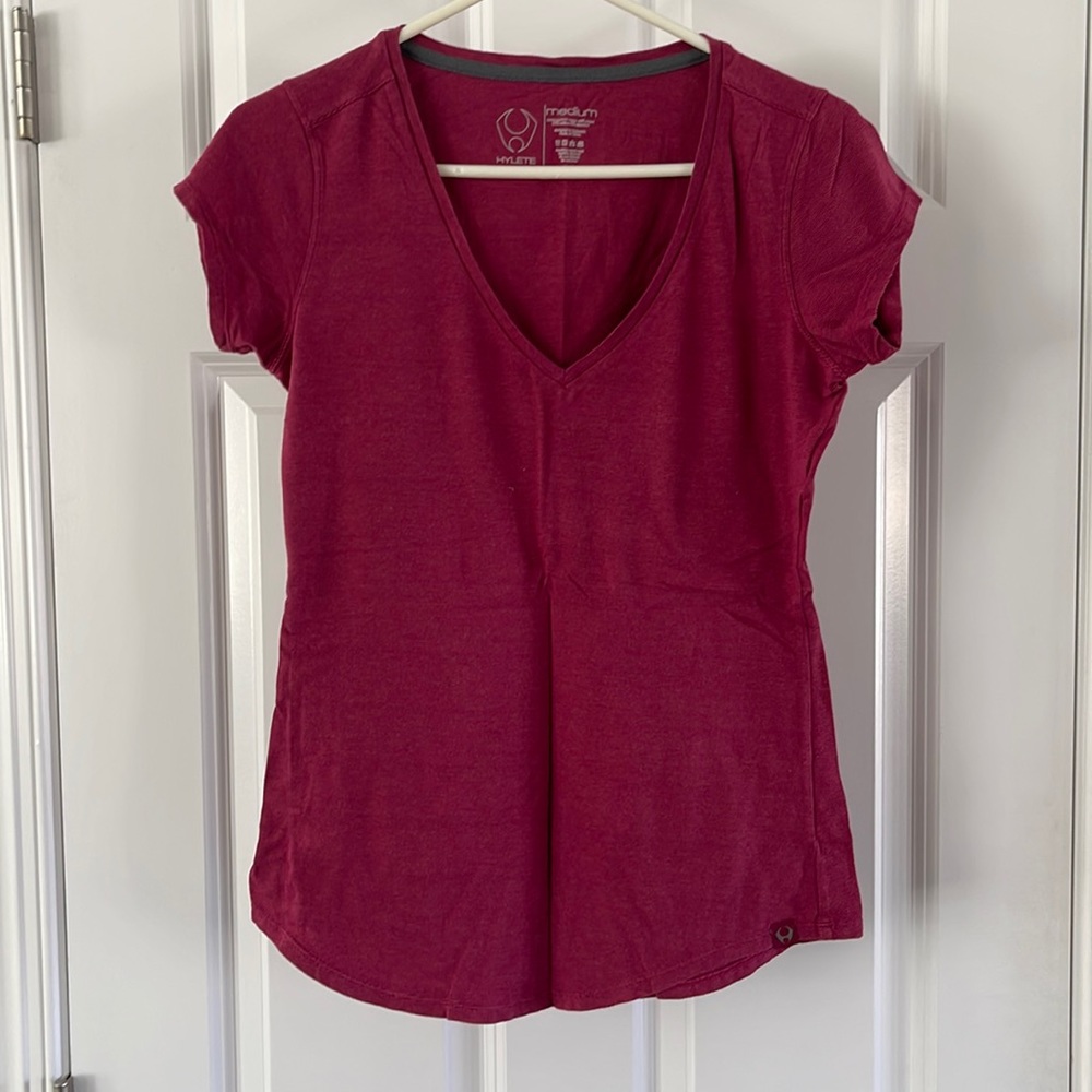 Women’s Hylete performance workout shirt.